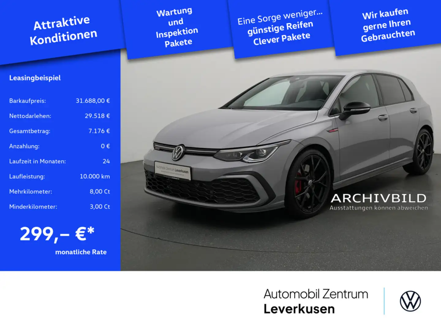 Volkswagen Golf VIII GTI PDC KAM VIRT CARPLAY ACC NAVI SHZ Schwarz - 1