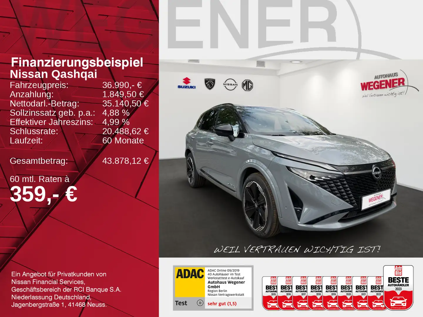 Nissan Qashqai QASHQAI MY24 1.5 VC-T e-POWER Gris - 2