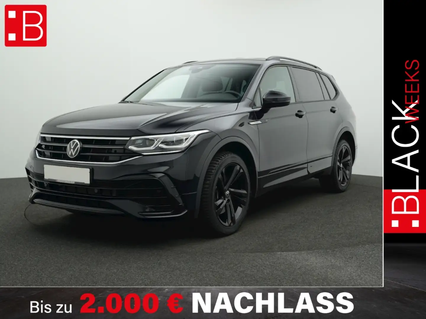 Volkswagen Tiguan Allspace 2.0 TDI DSG 4Mo. R-LINE BLACK 7-SITZE AHK NAVI KAM Schwarz - 1