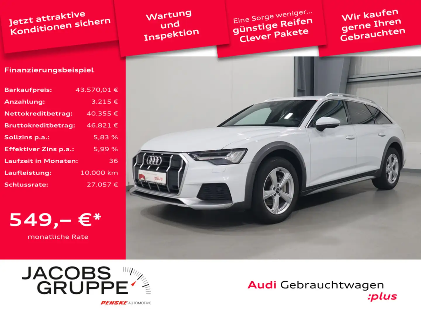 Audi A6 allroad 40 TDI quattro Matrix*R-Kamera*AHK * Weiß - 1