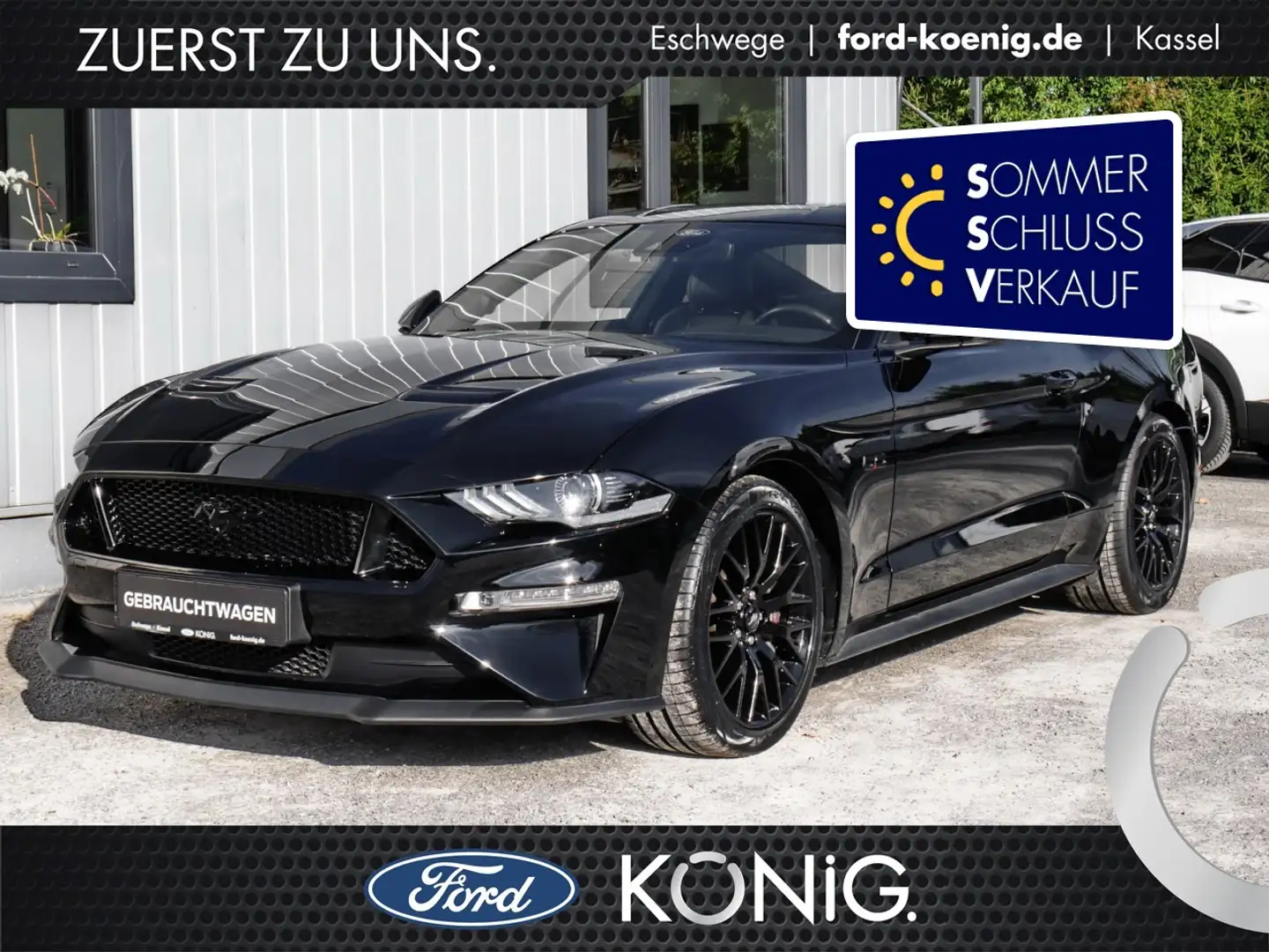 Ford Mustang GT V8 Auto+ACC+LED+Navi+Kamera Klima Navi Leder Noir - 1