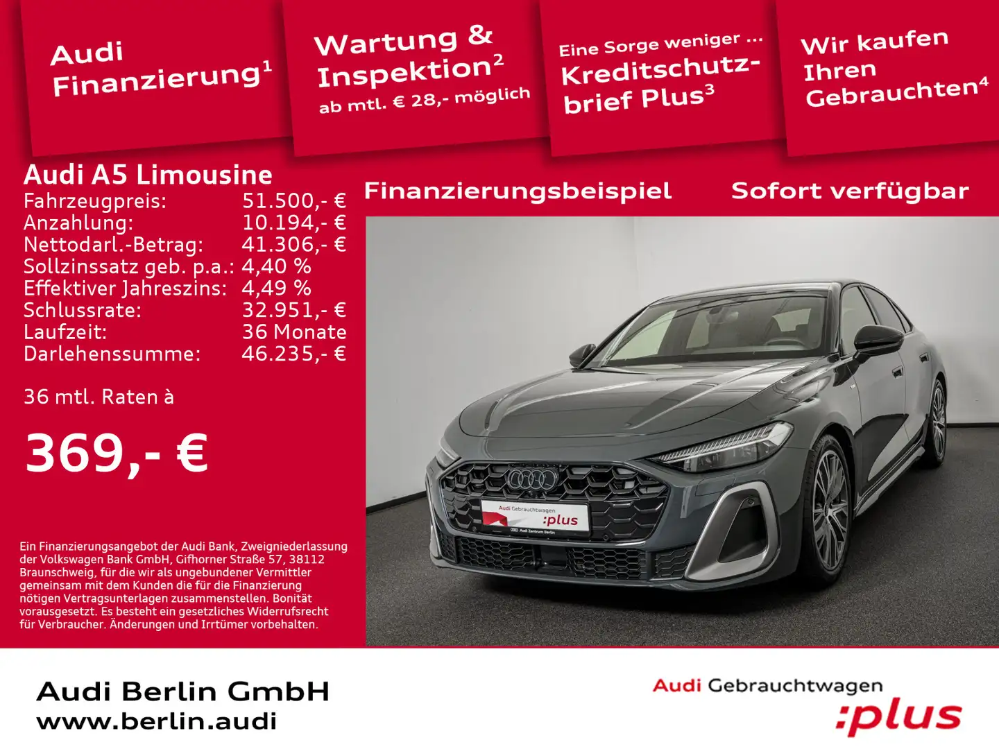 Audi A5 TFSI S tr. MATRIX 360 NAVI Grau - 1