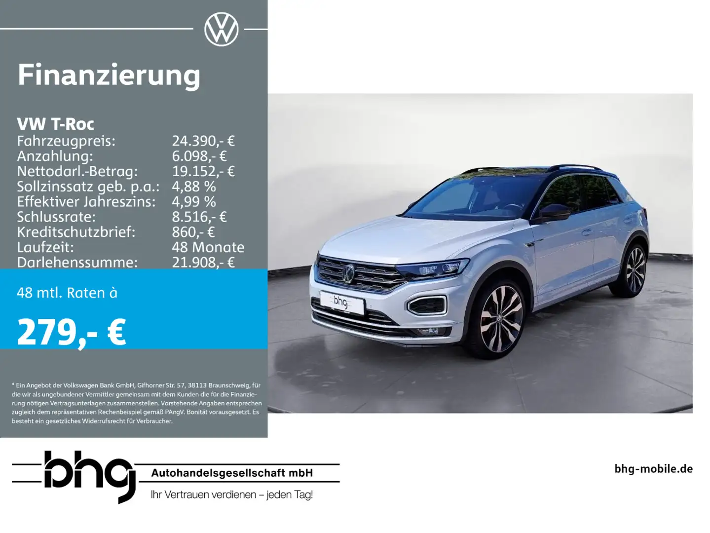 Volkswagen T-Roc 2.0 TSI 4 Motion Zilver - 1
