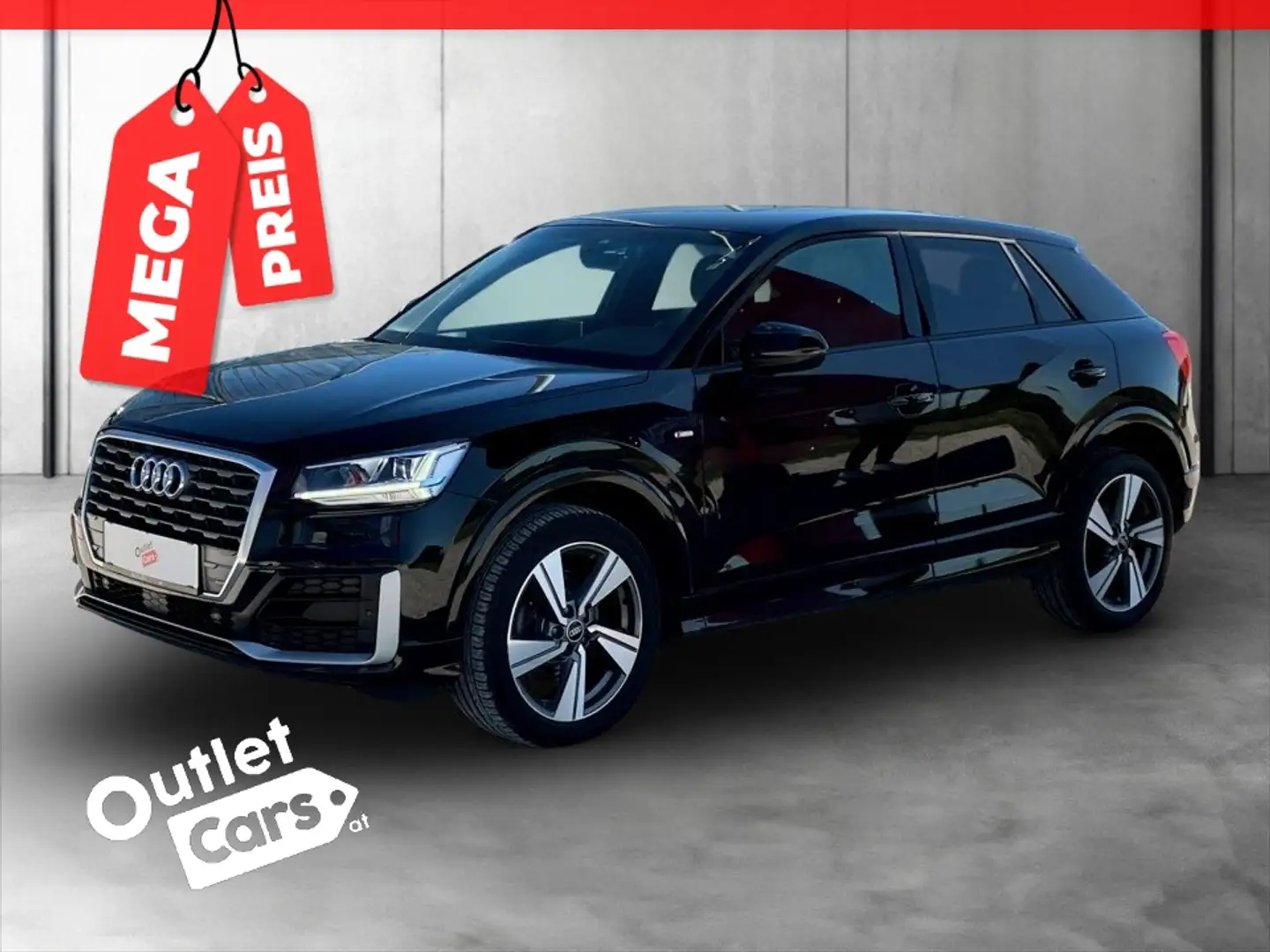 Audi Q2 2.0 35 TDI S-Line+AHK+LED+LEDER+NAVI+MEGAPREIS Schwarz - 1