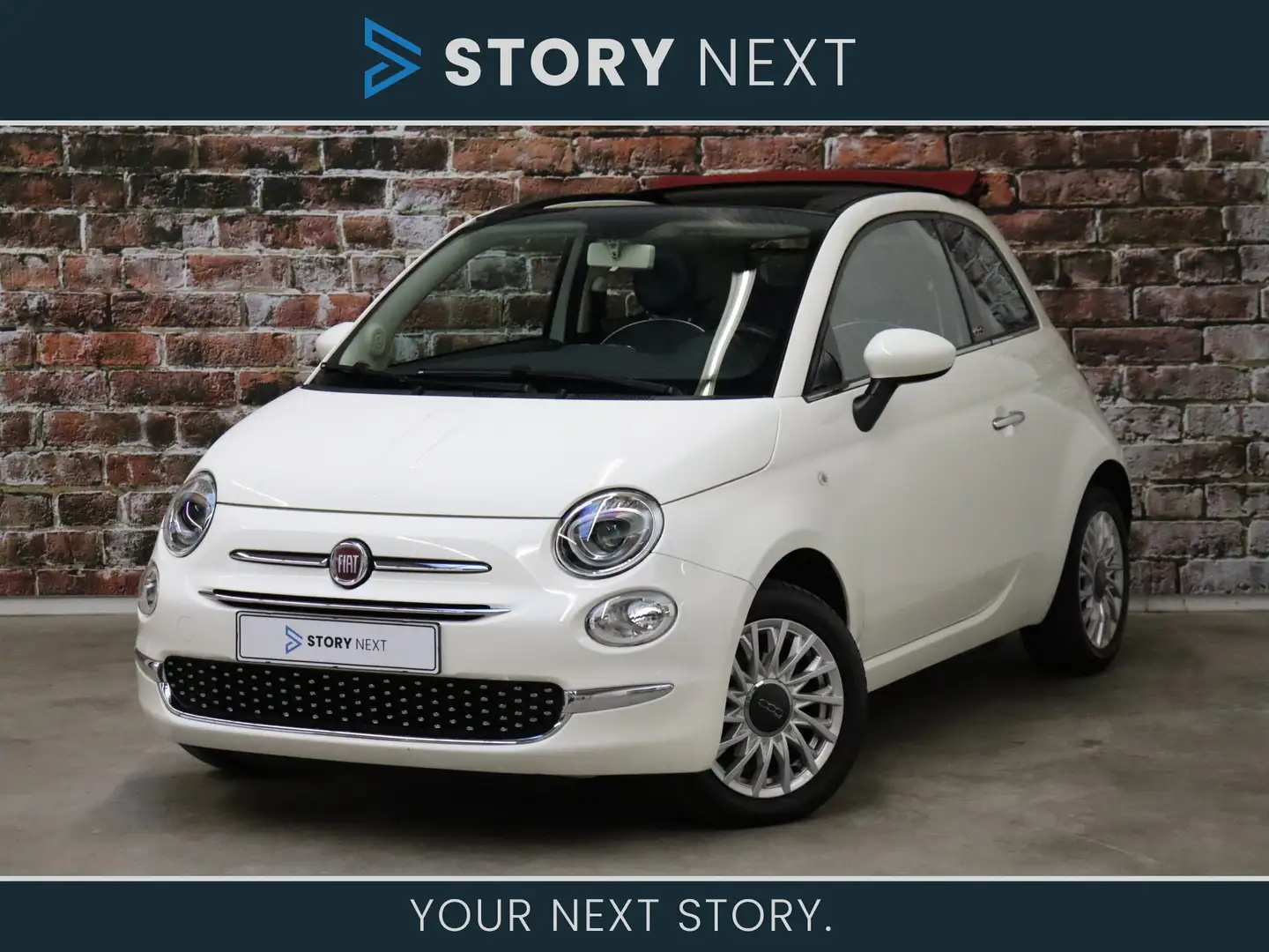 Fiat 500C 1.2 Lounge Cabrio / Navigatie / Parkeersensoren / Blanc - 1