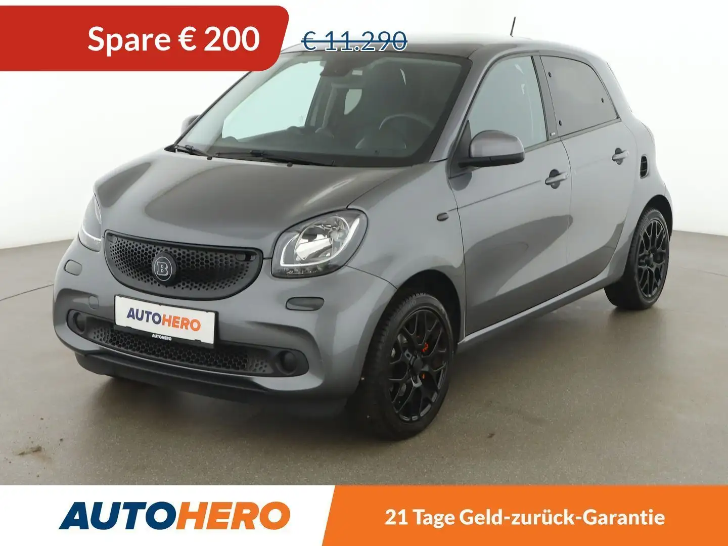 smart forFour 0.9 Turbo Basis Prime *TEMPO*CAM*KLIMAAUT*PANO* Grau - 1