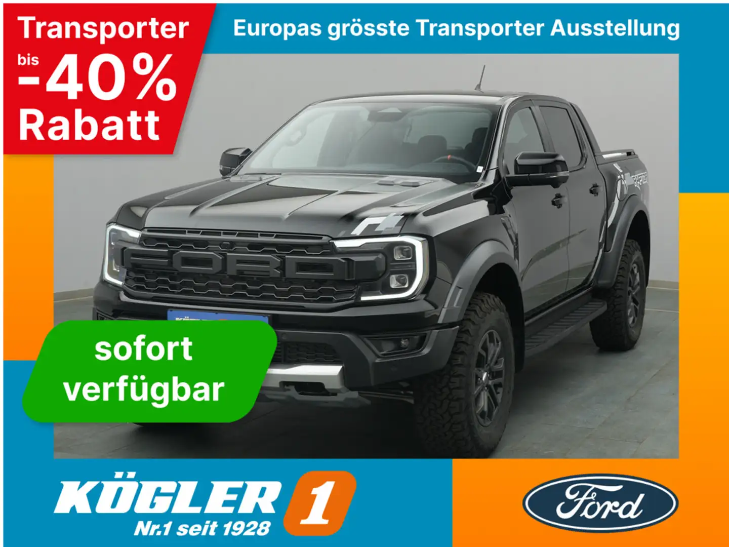 Ford Ranger Raptor Diesel/Raptor-Paket/Standh. Schwarz - 1