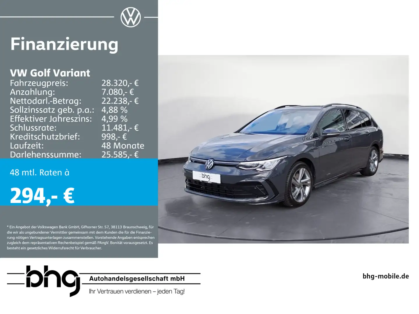 Volkswagen Golf Variant 2.0TDI DSG R-Line BusinessPremium N Grau - 1
