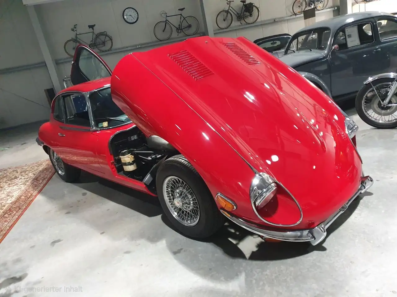 Jaguar E-Type sehr gepflegter 6-Zylinder mit Chromspeichen, foto 6
