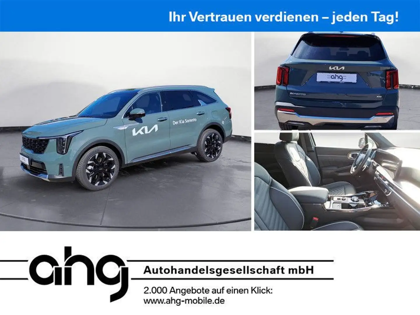 Kia Sorento 2.2D AWD Platinum 7 Sitzer Glasdach AHK Grün - 1