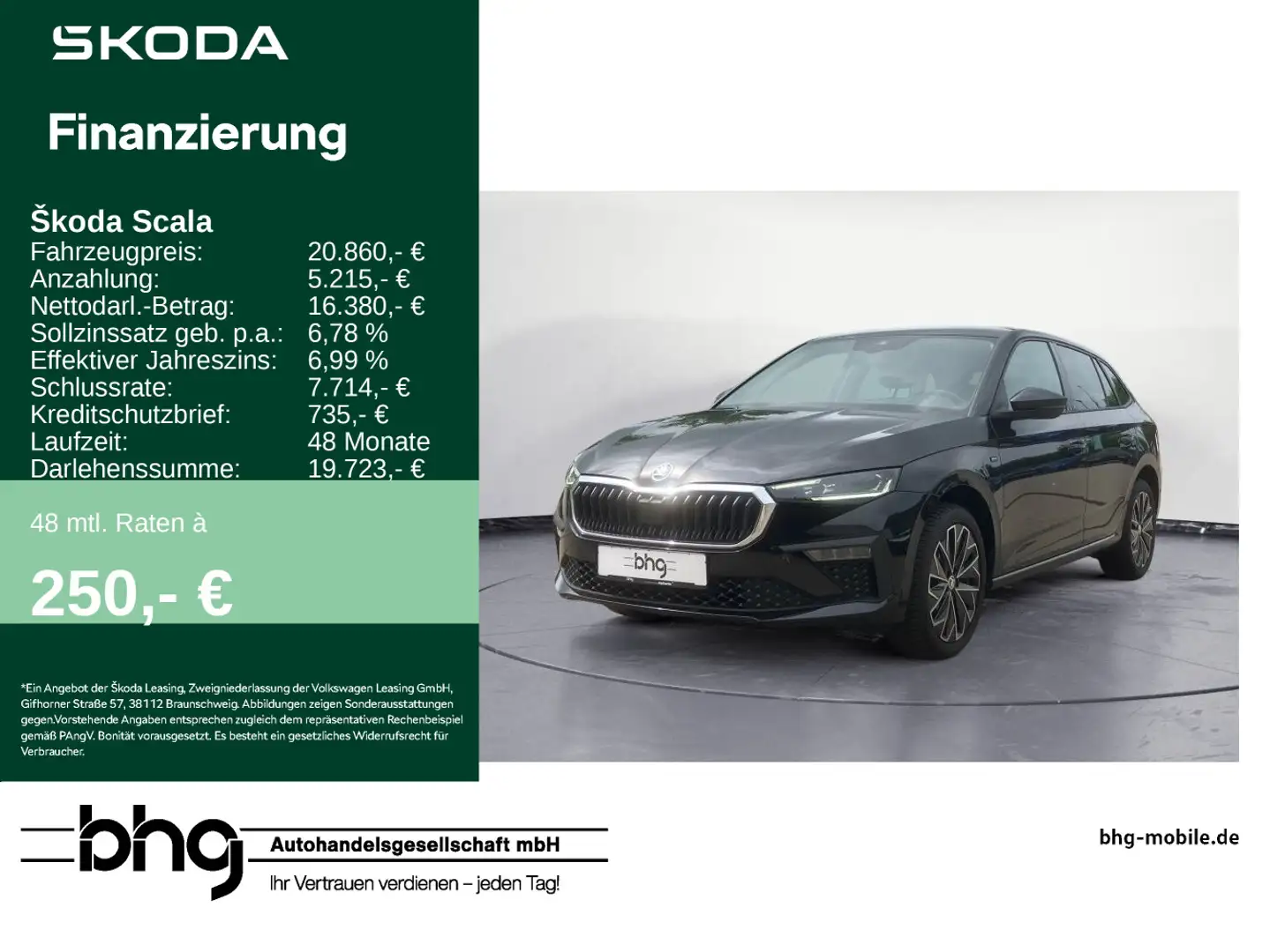 Skoda Scala 1.0 TSI Drive Schwarz - 1