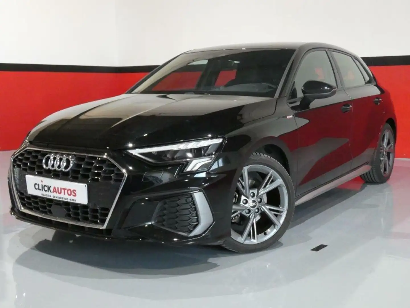 Audi A3 Sportback 35TDI S line S tronic Zwart - 1