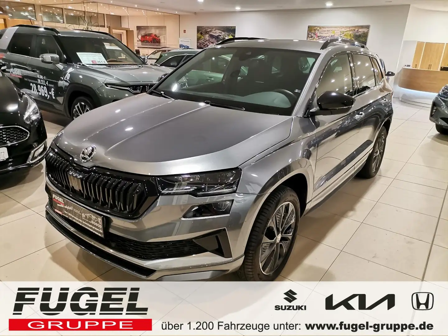 Skoda Karoq 2.0 TSI DSG Sportline 4x4 Matrix|ACC|Navi|RFK Gris - 1