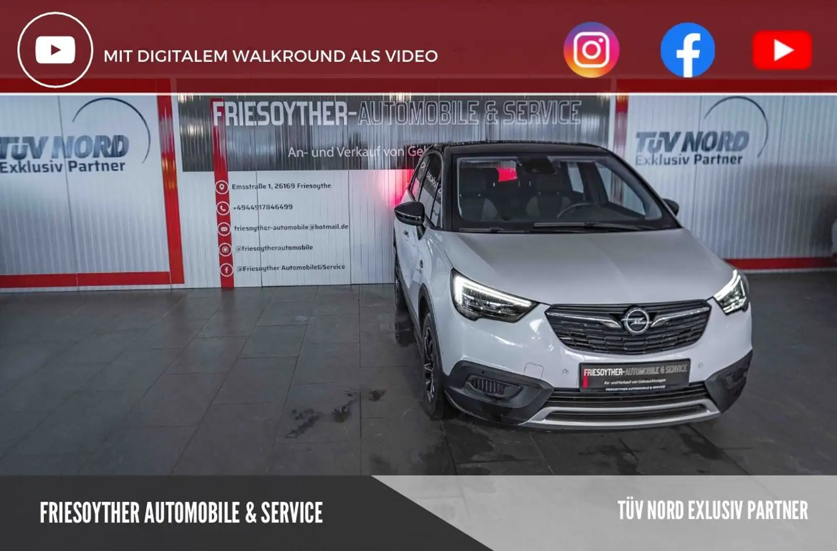 Opel Crossland X 1.2 "Opel 2020" LED 360* Kam. Navi Weiß - 1