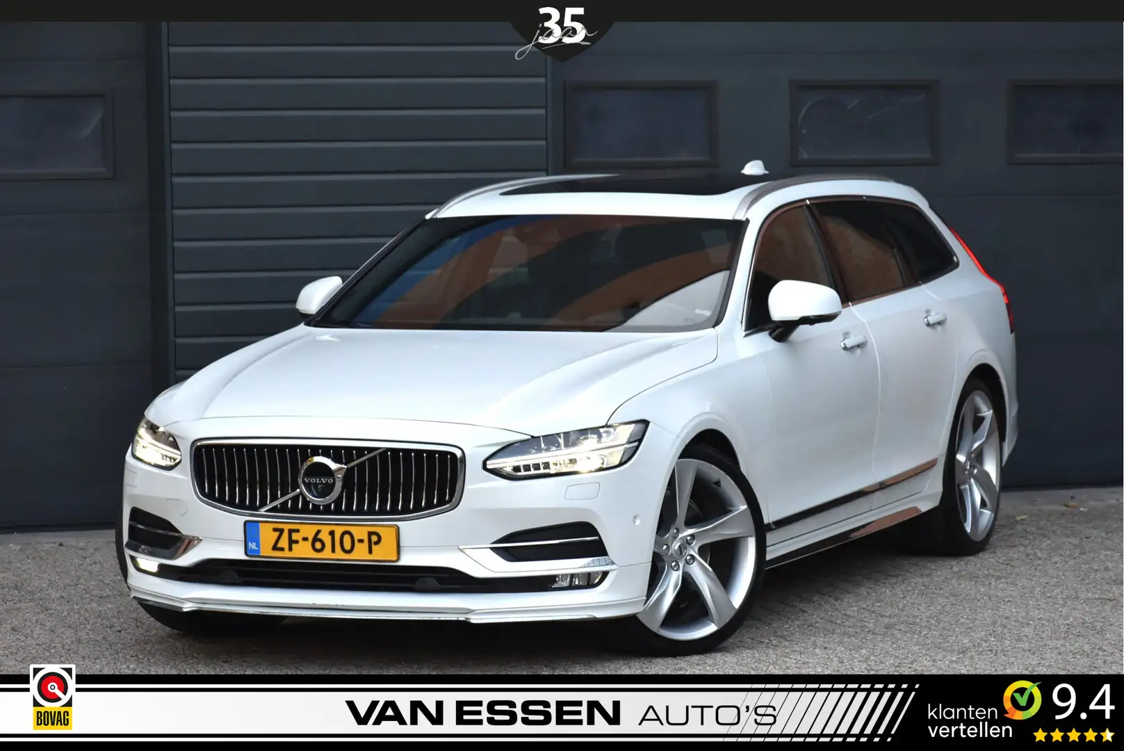 Volvo V90 2.0 T5 Inscription HUD 360 Camera Luchtvering Trek Wit - 1