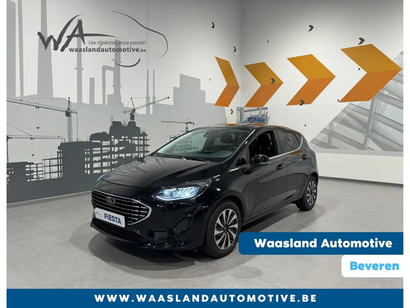 Ford Fiesta Titanium 1.0i Ecoboost 100pk - Demowagen Zwart - 1