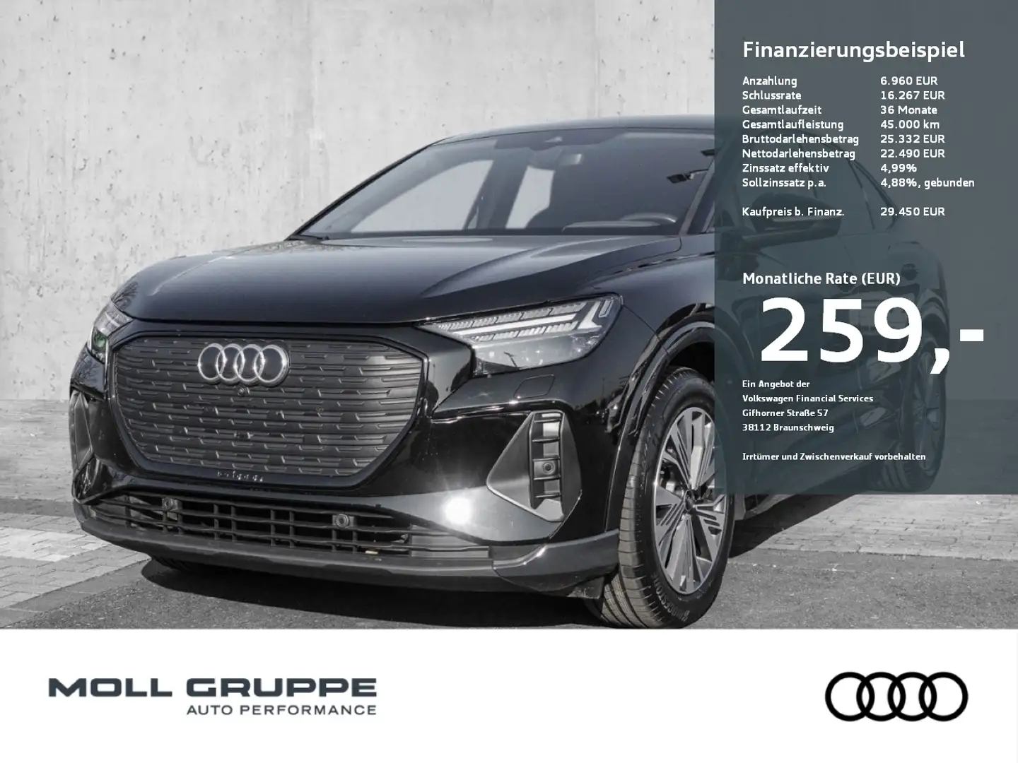 Audi Q4 e-tron Q4 Sportback 40 e-tron 150 kW NAVI LED LM ACC Negru - 1