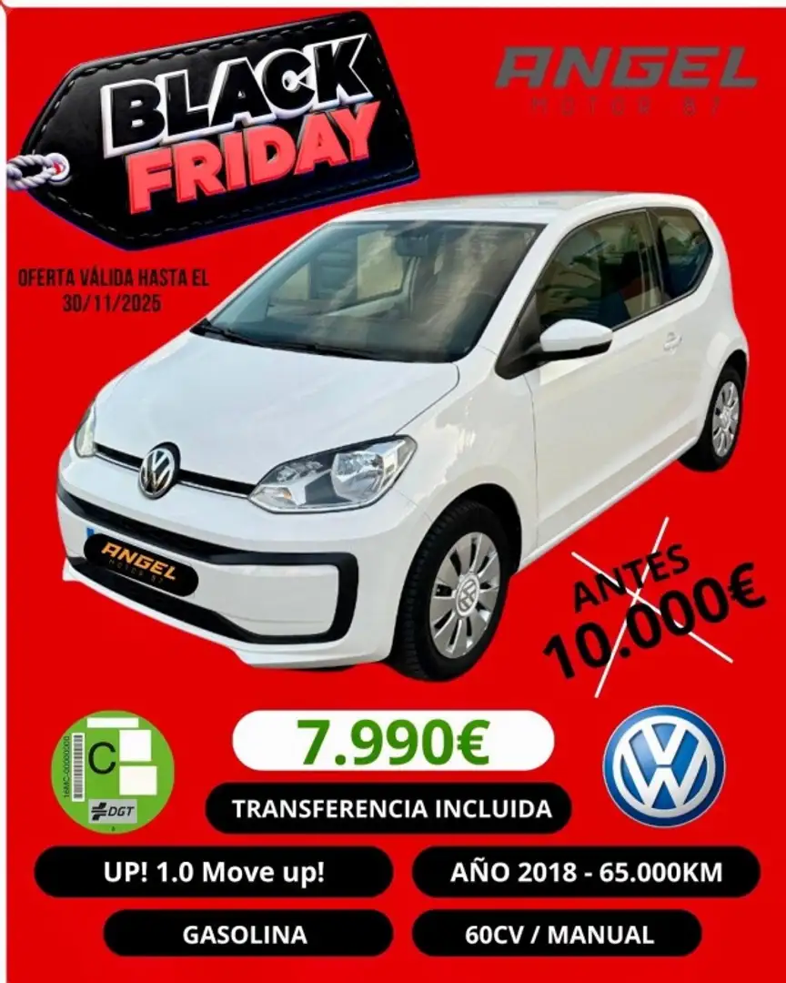 Volkswagen up! 1.0 Move 44kW Blanco - 1