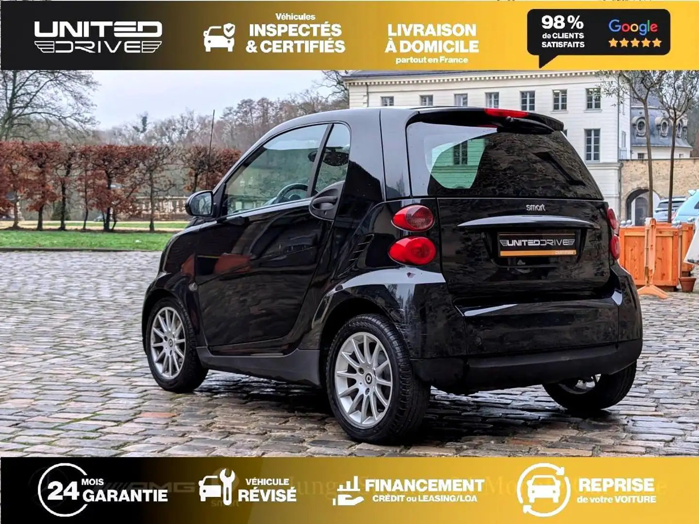 smart forTwo Smart Fortwo Coupe 1.0i - 61  COUPE 2007 Pure PHASE 1 Noir - 2