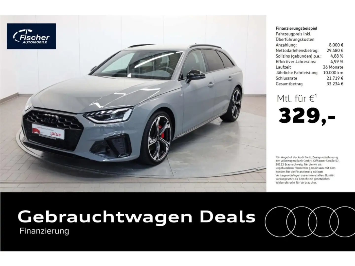 Audi A4 Avant 40 TDI S line competition plus Grau - 1