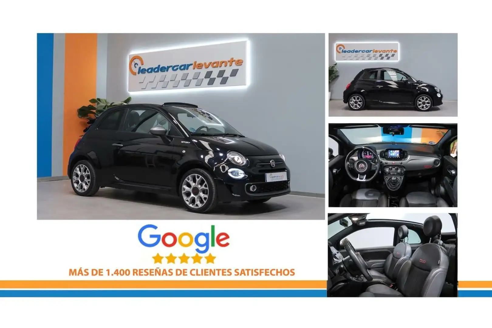 Fiat 500 CABRIO SPORT 1.0 HYBRID 70CV Negro - 2