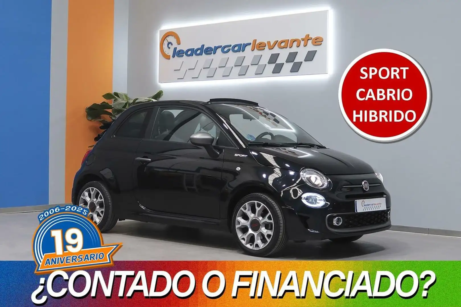 Fiat 500 CABRIO SPORT 1.0 HYBRID 70CV Negro - 1