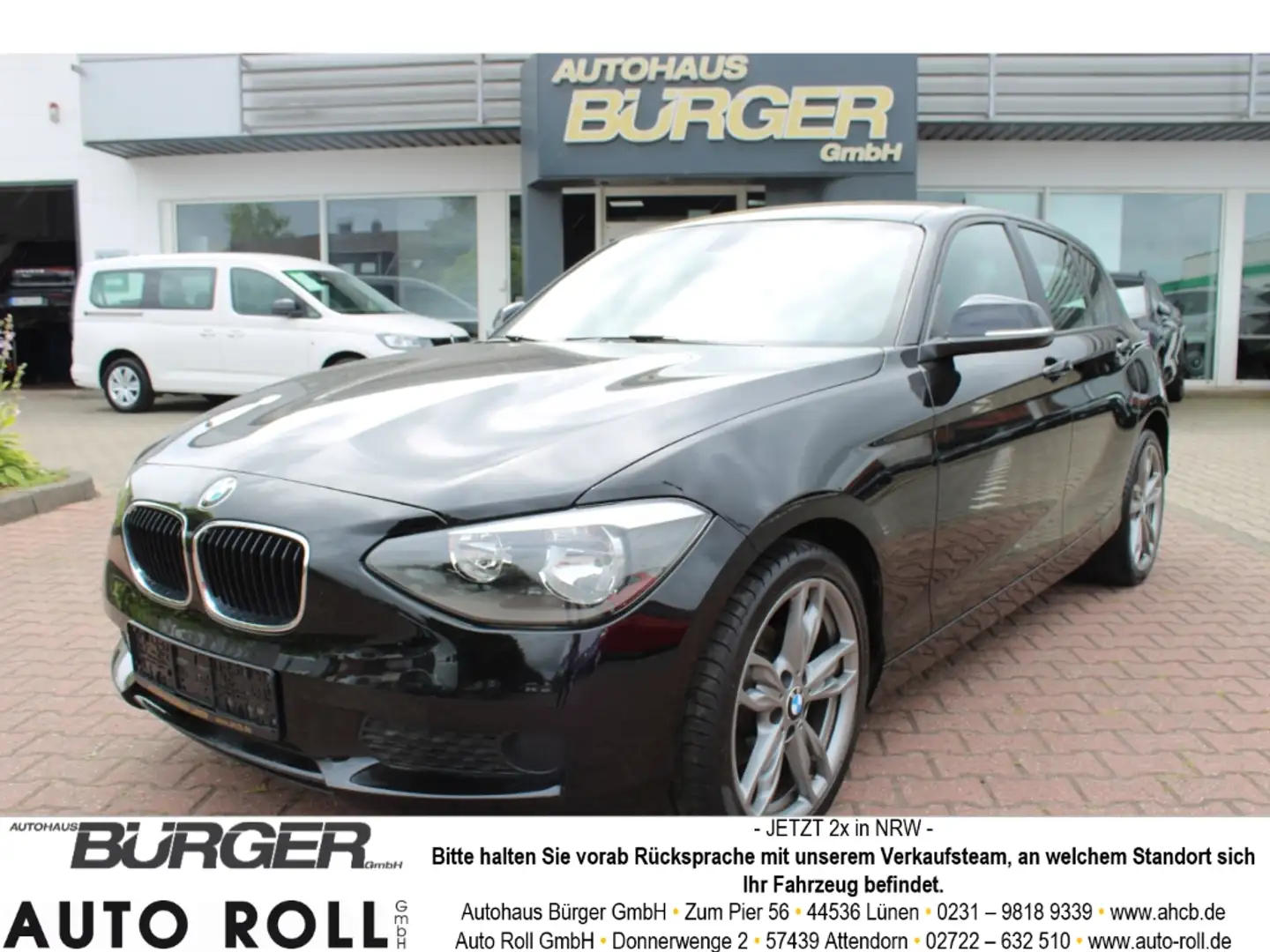 BMW 116 i AHK Klimaautom SHZ Keyless BT PDC Alu Schwarz - 1