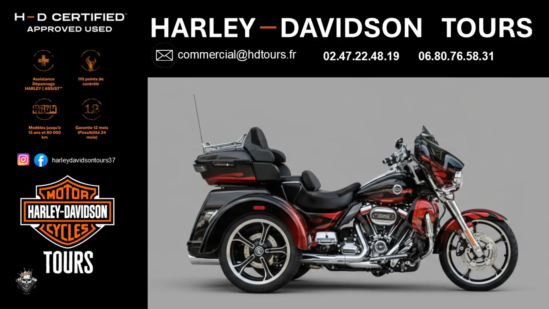Harley-Davidson Tri Glide Rojo - 1