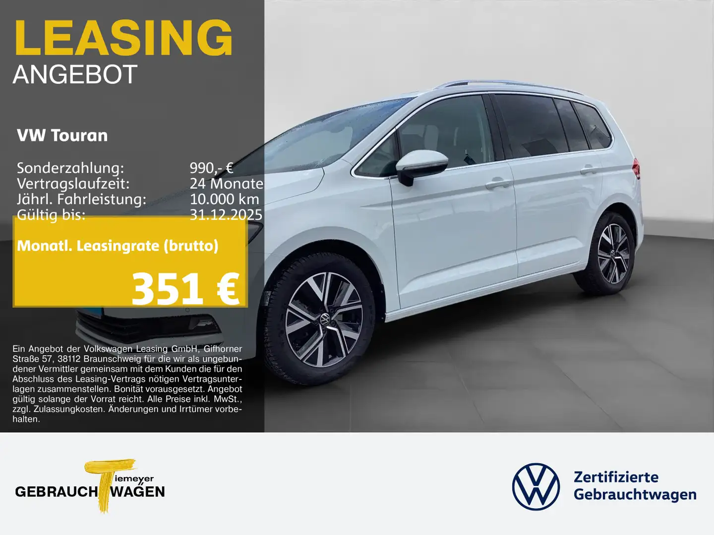 Volkswagen Touran 2.0 TDI DSG HIGHLINE PANO AHK KAMERA NAVI Bianco - 1