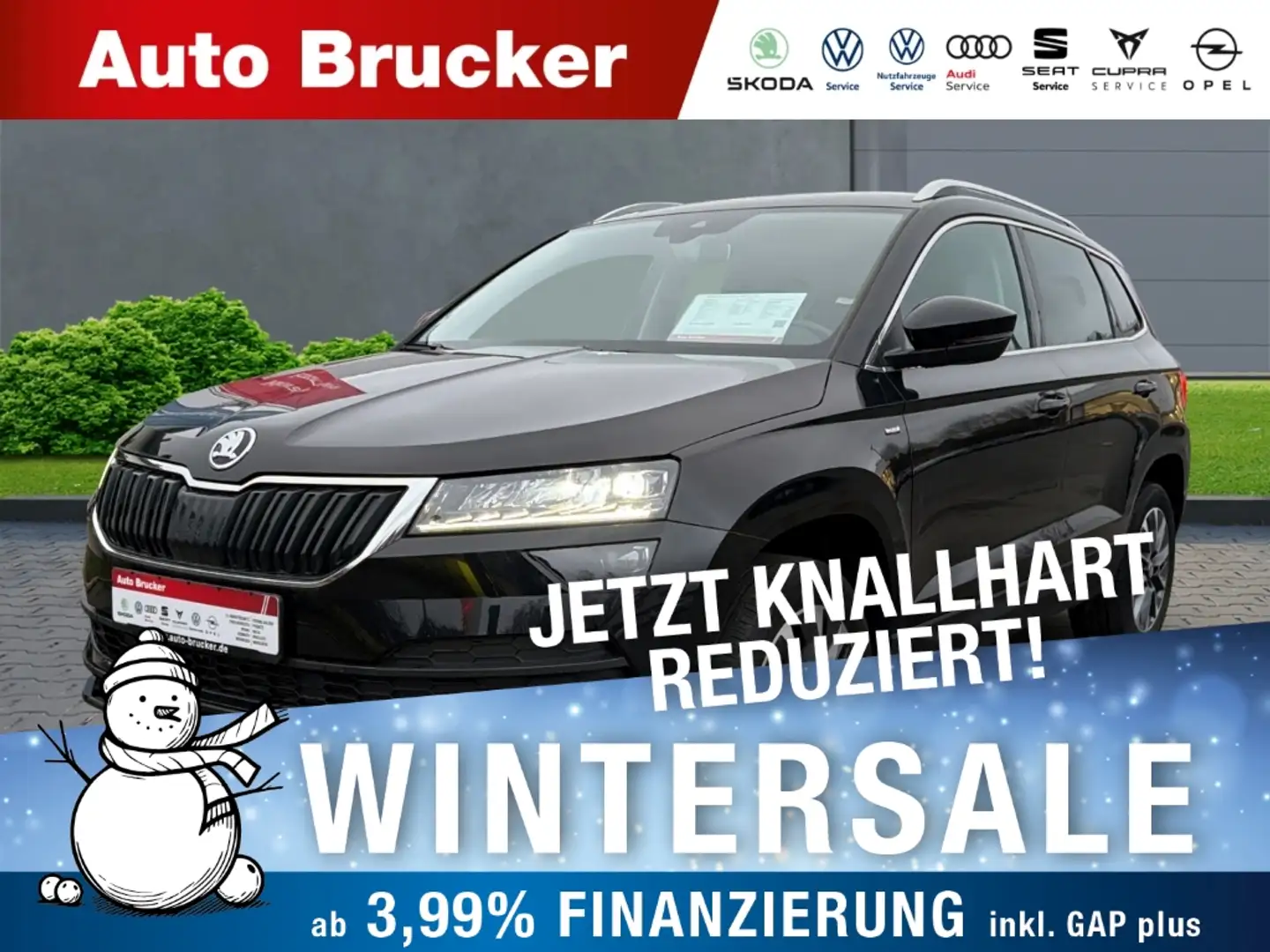 Skoda Karoq Drive 125 1.5 TSI ACT+Alufelgen+Navi+Parksensoren+ Schwarz - 1