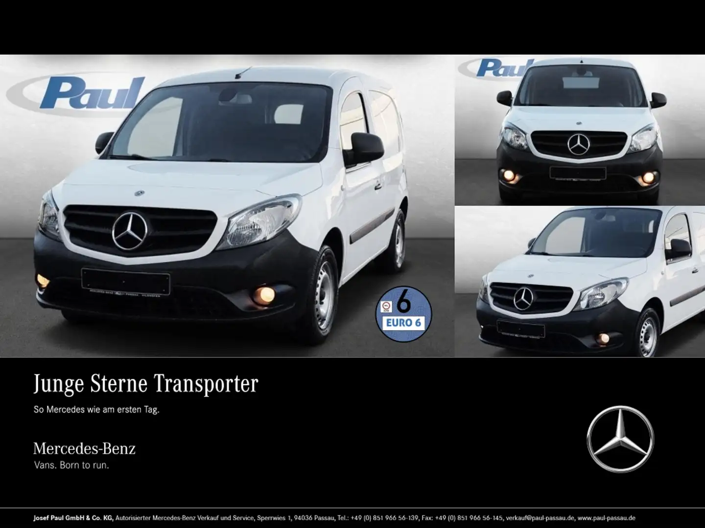 Mercedes-Benz Citan 108 CDI KA 2xSHZ+Klima+Kamera+AHK+Tempomat Weiß - 1