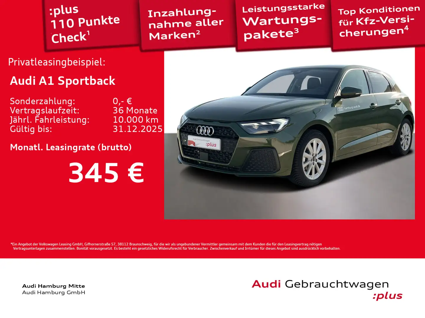 Audi A1 25 TFSI S tronic Virtual LED Sitzhz Grün - 1