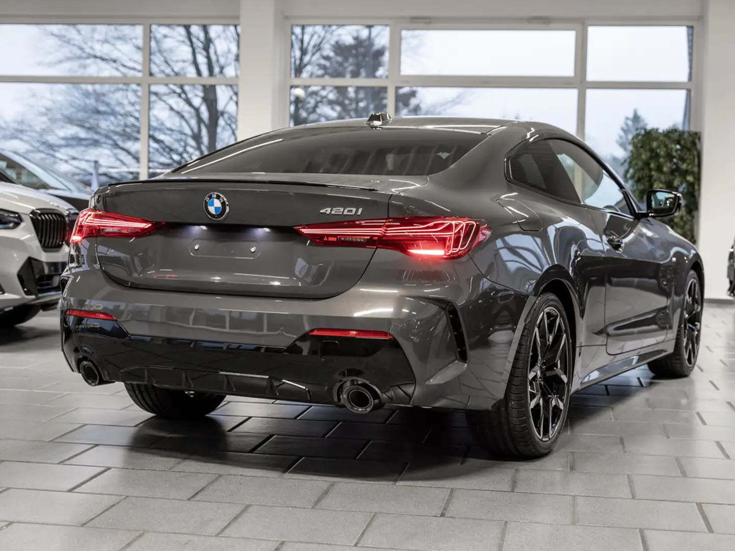 BMW 420 i Coupe M-Sport Pro 360° HUD LED ACC NAVI Gris - 2
