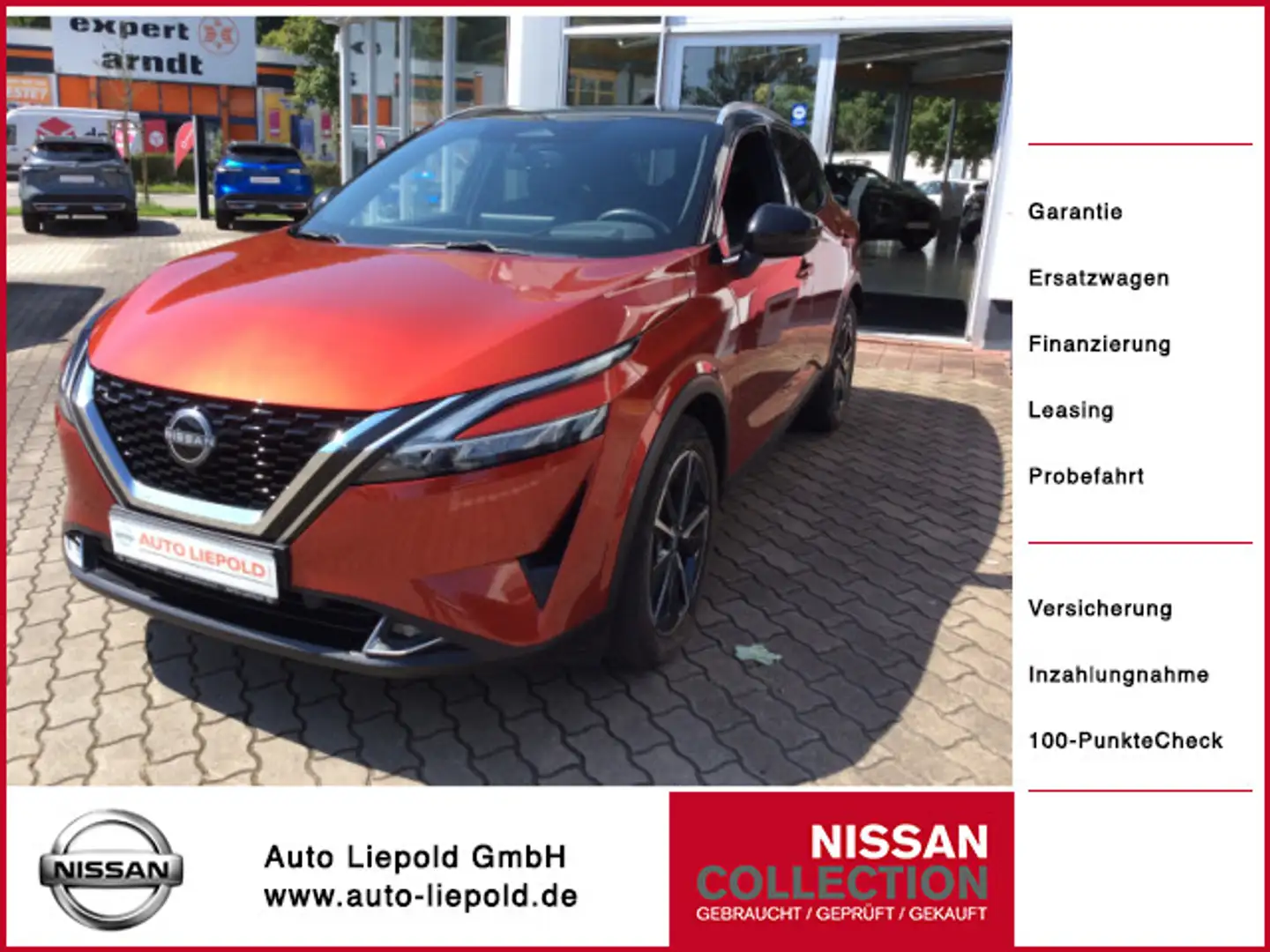 Nissan Qashqai 1.3 DIG-T Tekna AT 4x4 AHK Rouge - 1