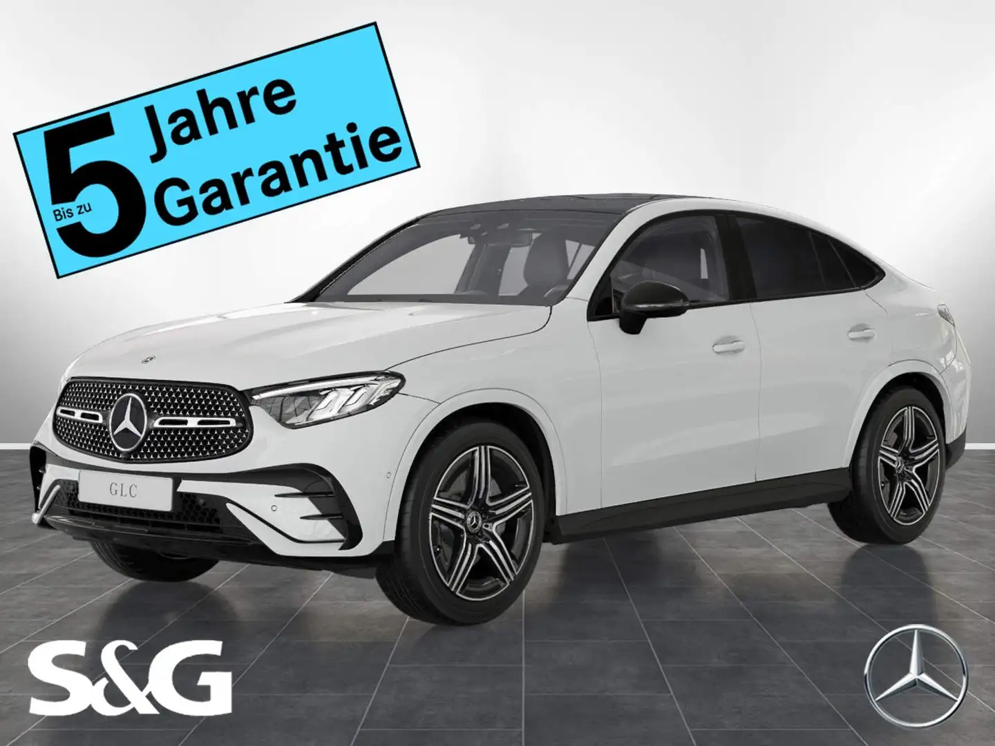 Mercedes-Benz GLC 300 d 4M Coupé AMG NIGHT+MBUX+RüKam+Pano+AHK Weiß - 1