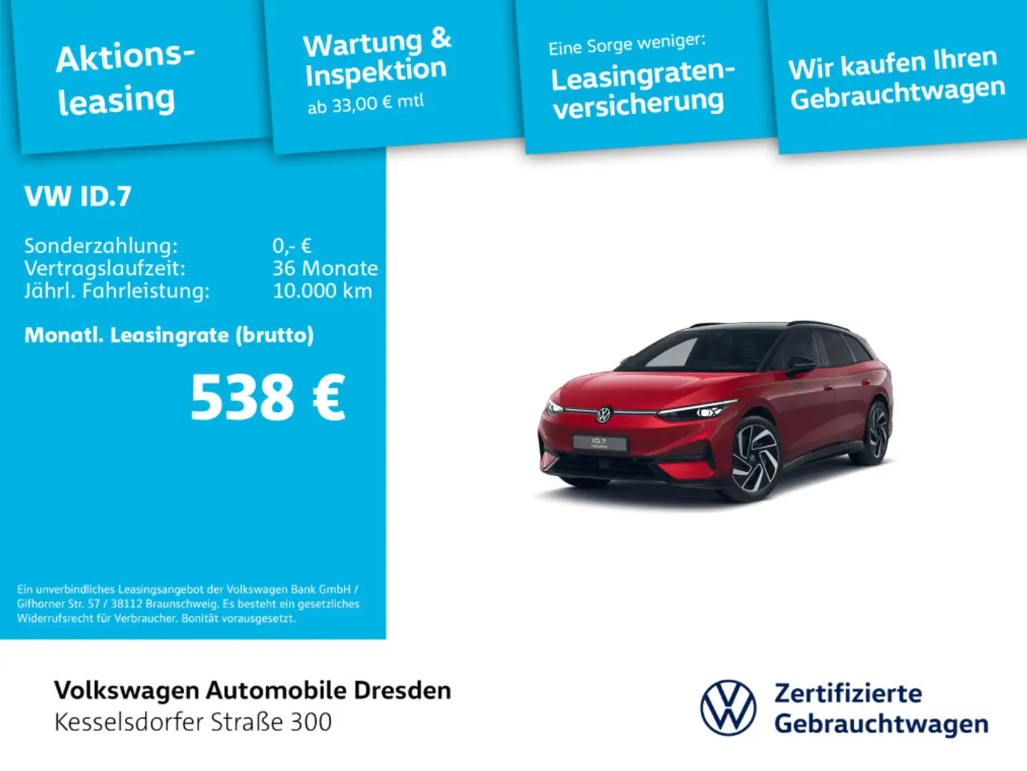 Volkswagen ID.7 Tourer Pro S Rot - 1
