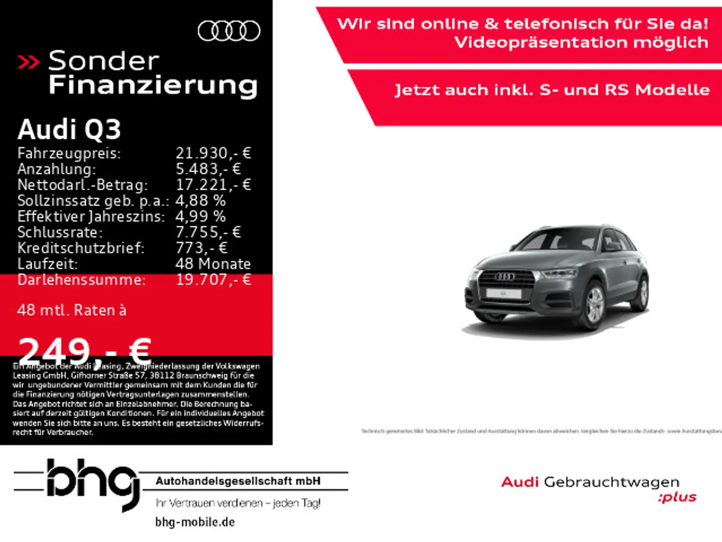 Audi Q3 1.4 TFSI cylinder on demand s-tronic Grau - 1