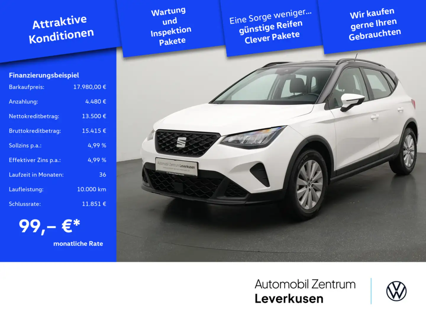 SEAT Arona Style ACC LED NAVI PDC VIRT CARPLAY KLIMA Schwarz - 1