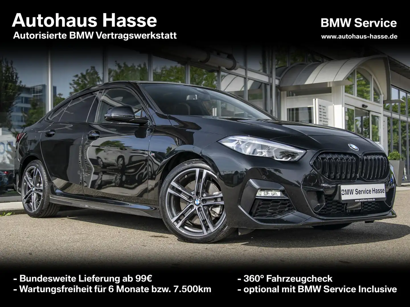 BMW 220 220d Gran Coupé M-Sport +18Z PANO KAMERA HiFi Noir - 1