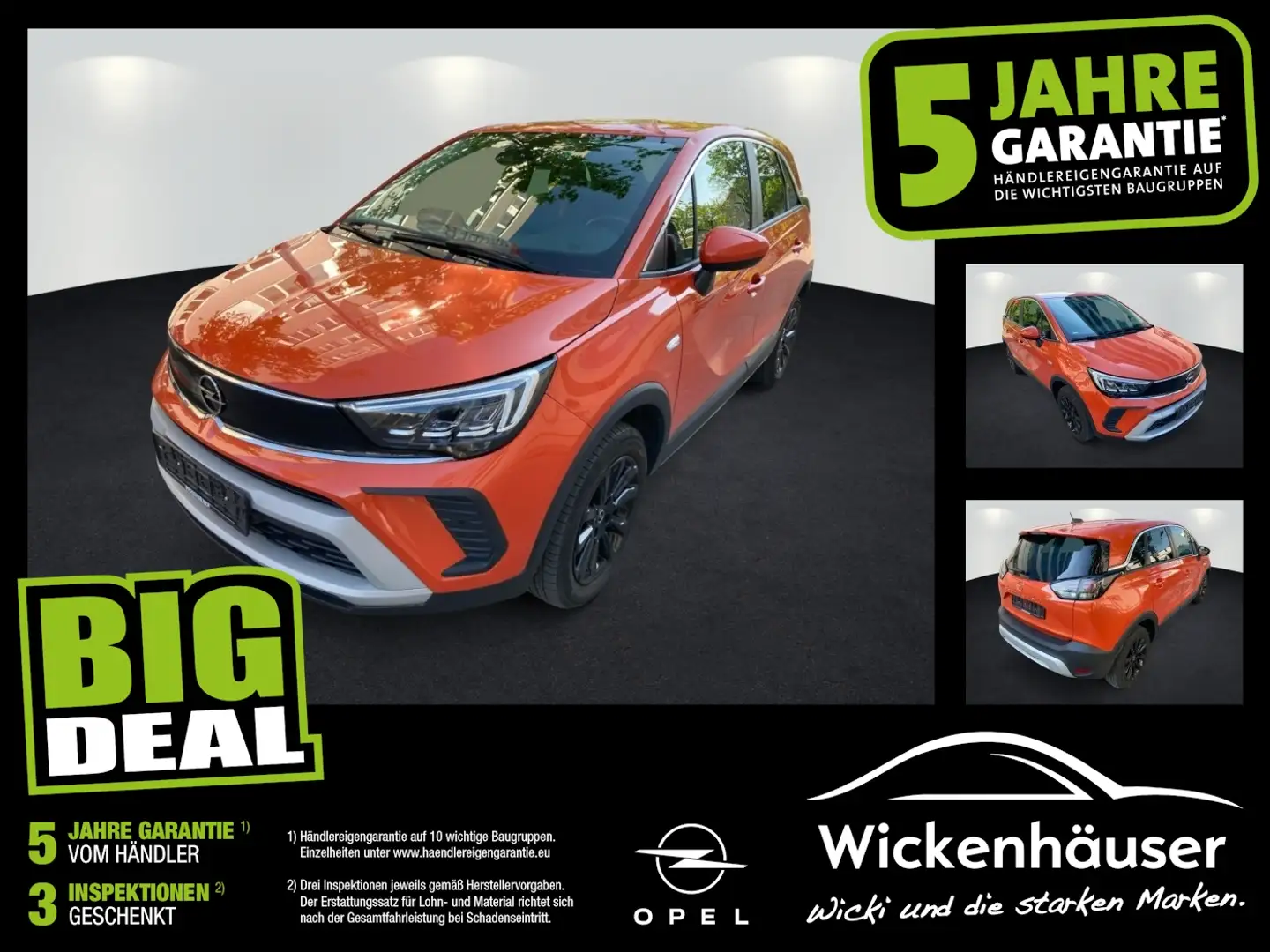 Opel Crossland 1.2 Turbo Elegance FLA SpurH LM LED Portocaliu - 1