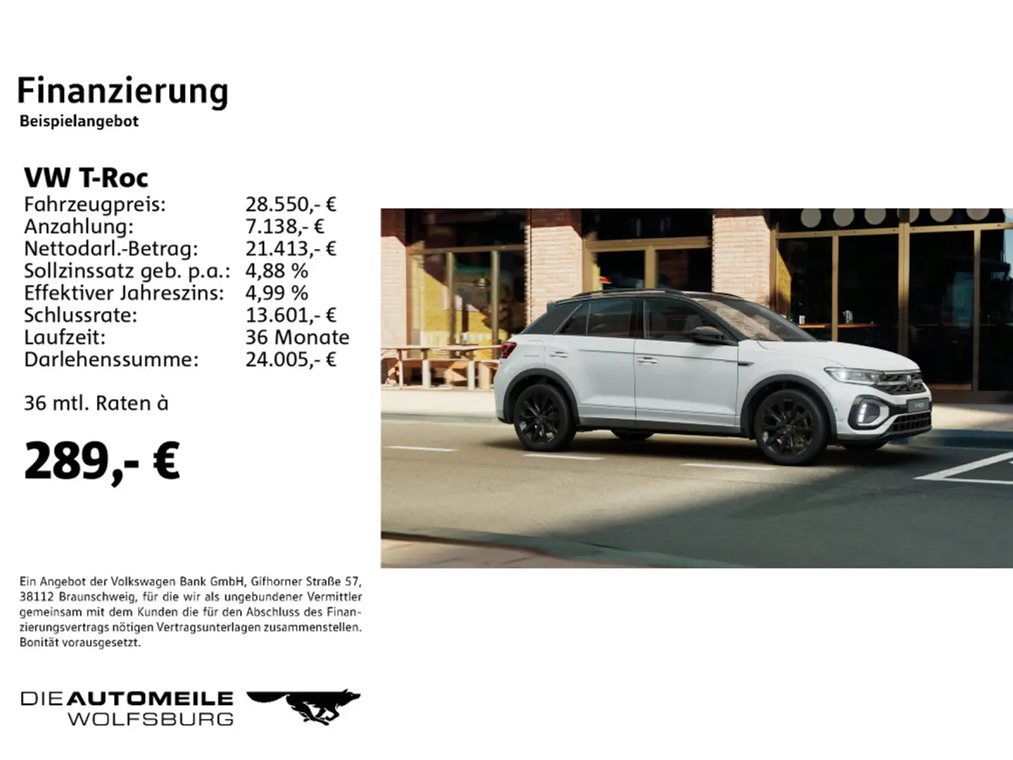 Volkswagen T-Roc 1.0 TSI R-Line LED+/AHK/Pano Weiß - 2