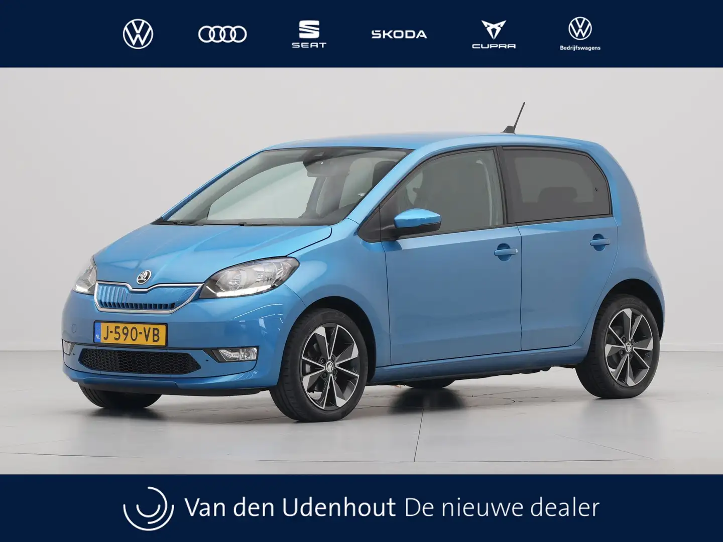 Skoda Citigo e-iV EV Style 83pk Cruise Clima Lm velgen Lane ass Blauw - 1