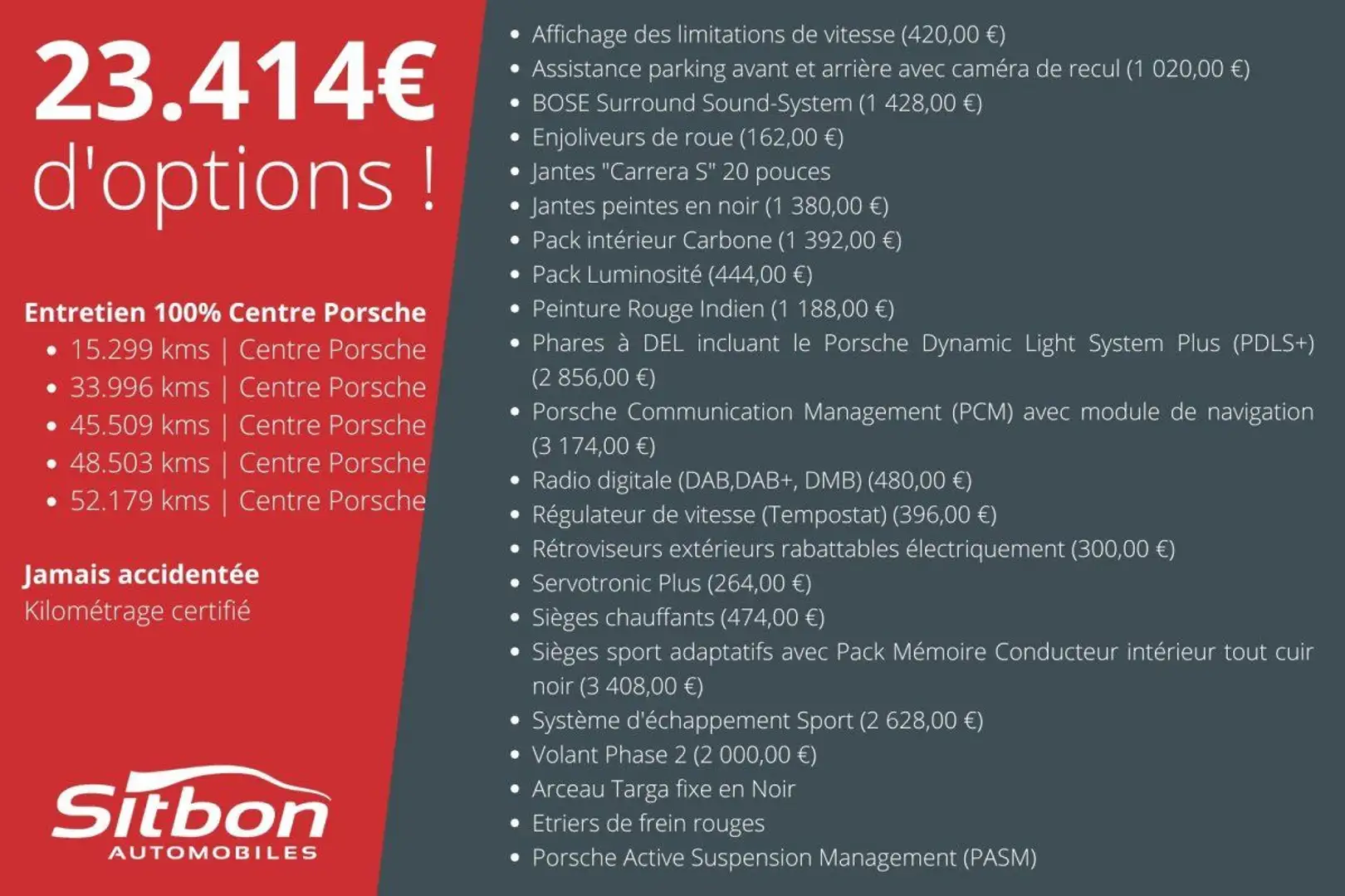 Porsche 991 991 Targa 4S 3.8 400 PDK Rouge Indien %2B 23kE dop Rouge - 2