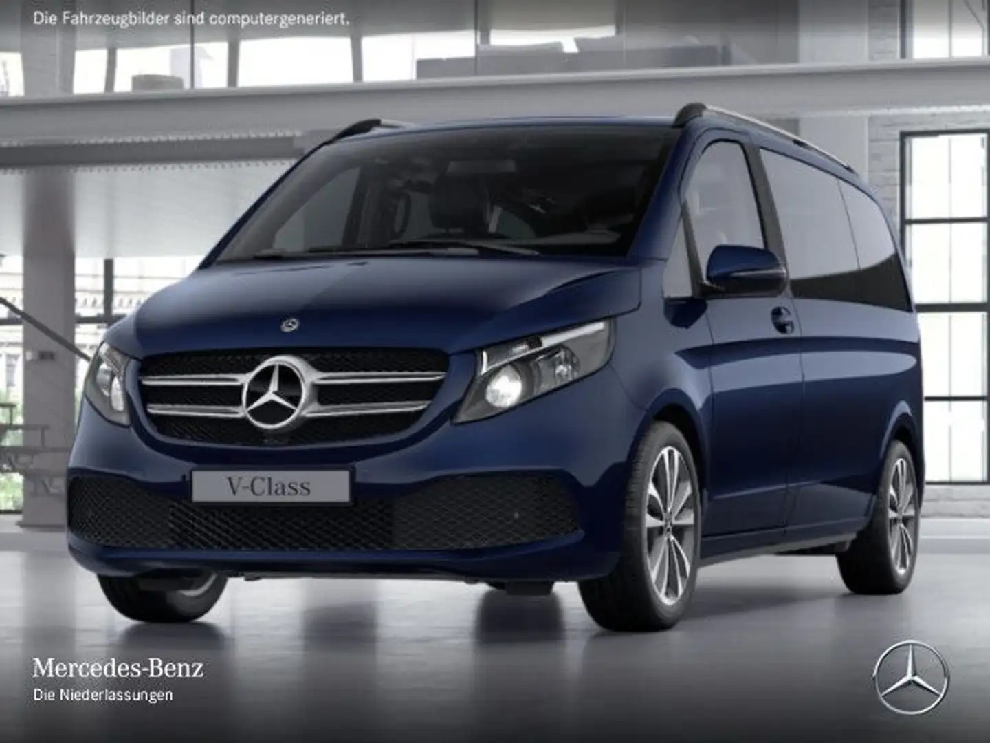 Mercedes-Benz V 300 d 4M Kompakt EDITION+Allrad+SportP+9G+AHK Bleu - 2