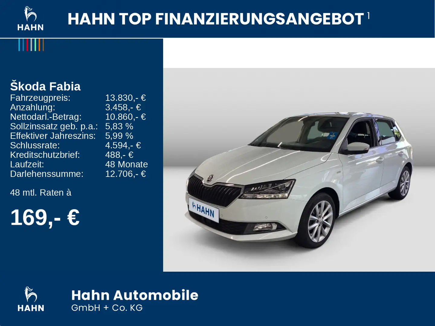 Skoda Fabia Soleil 1.0TSI Navi Cam AHK ACC LED SHZ DAB Weiß - 2