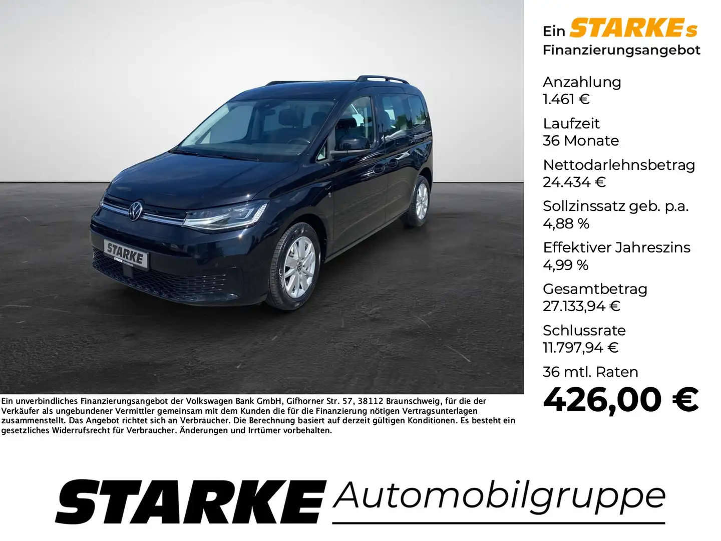 Volkswagen Caddy 2.0 TDI DSG Life Fekete - 1