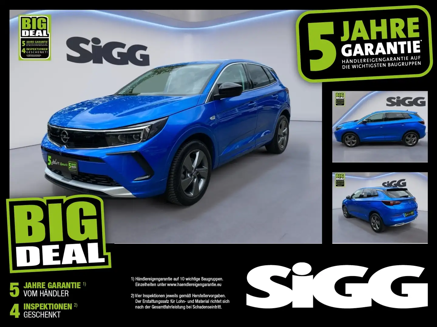 Opel Grandland 1.2 Turbo Elegance 360 Grad Kamera Blau - 1