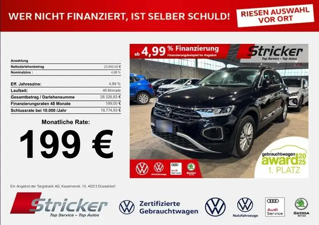 Volkswagen T-Roc Life 2.0TDI 199,-ohne Anzahlung Navi Travel App-C