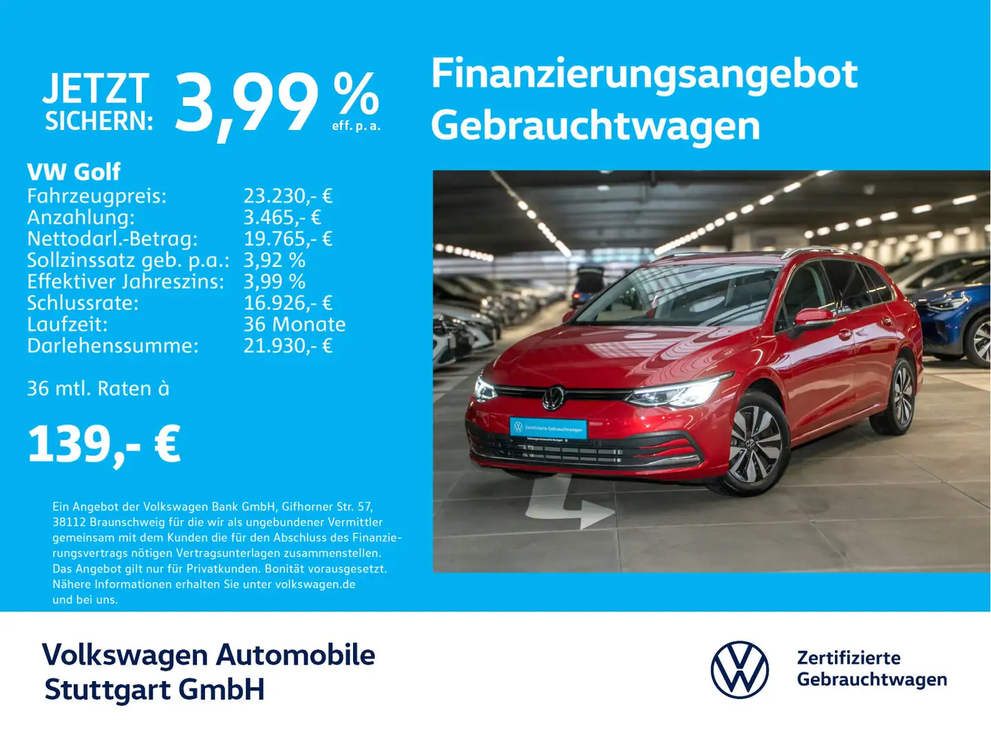 Volkswagen Golf Variant Golf 8 Variant Move 2.0 TDI Navi Kamera P-Dach Rouge - 1