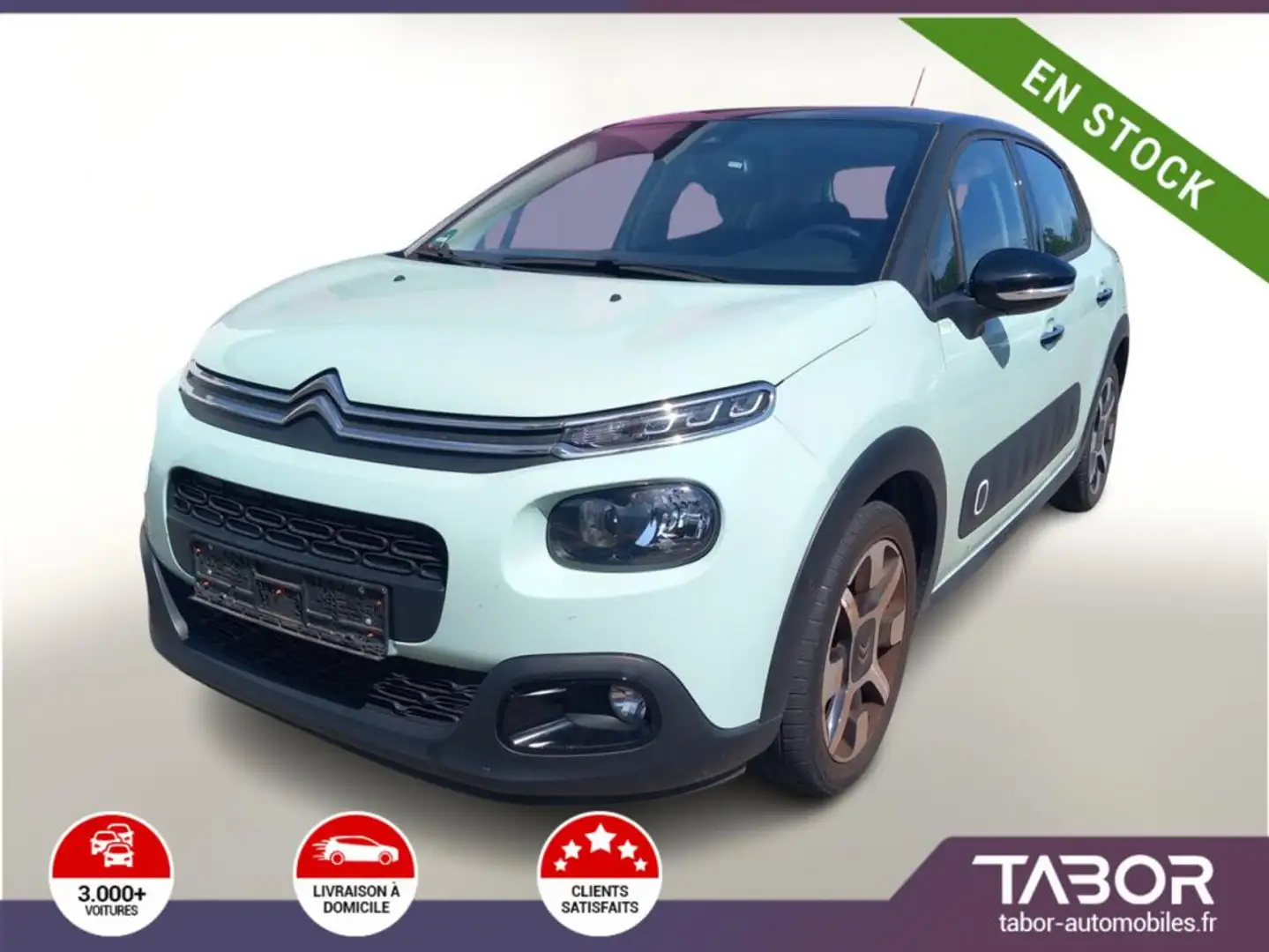 Citroen C3 1.2 PT 110 Aut. Shine GPS KeyL Cam Vert - 1